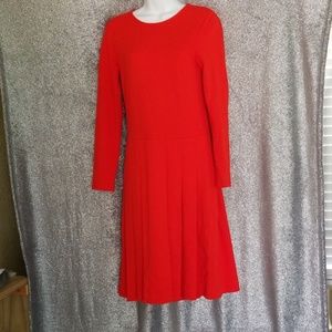 Red J. Crew dress size 2
